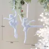 Decoraciones Navideñas Nuevas Transfronterizas Copo de Nieve Blanco Flockado Estrella de Cinco Puntas Tridimensional Colgante para Árbol Decoración Navideña