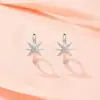 Arete de Lujo de Estrella de Seis Puntas de Plata 925, Modernos 2025 Más Vendidos Moda Versátil Pendientes
