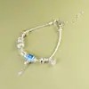 Rei Veado Dourado Prata Pura Design de Nicho Pingente Gota de Óleo Mantra de Seis Palavras Contas de Semente de Abóbora Lótus Pulseira Feminina Nova