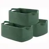 Cesta de Almacenamiento de Cuerda de Algodón Cesta de Almacenamiento Decorativa Tejida Rectangular Cesta de Almacenamiento para Juguetes y Artículos Varios Sala de Estar Hogar