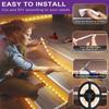 Tiras de Luces LED a Batería Amarillo Dorado Decoración del Hogar Luz de Fondo para Fiestas SMD2835 60 Leds/m Lámpara para Configuración de Escritorio de TV