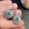 ¡Set de Esmeraldas Naturales! Esmeralda de alta calidad, Tamaño de la piedra principal: 6*8mm, Montado Expertamente en Plata de Ley 925