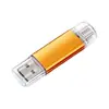 Pen Drive Personalizado para Licitação Empresarial Gravação a Laser de Logo Metálico Computador Celular 16g 32g Cor Vibrante Pen Drive de Uso Duplo Presente