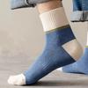 Calcetines Zhuji para hombre, calcetines de media caña, otoño e invierno, gruesos, cálidos, desodorantes, calcetines deportivos, calcetines retro para hombre
