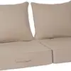 Juego de Cojines Impermeables de Olefina para Asiento Profundo de Exterior, 2 Piezas Resistentes a la Intemperie y la Decoloración Cojines para Muebles de Patio