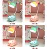 Lámpara de mesa pequeña recargable de dibujos animados de cerdo mascota lindo LED plegable USB para niños recargable protección ocular escritorio luz nocturna regalo