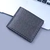 Billetera corta de fibra de carbono para hombre, billetera de cuero nueva, monedero de cuero para hombre, tarjetero para hombre, billetera ultra delgada para hombre