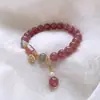 Pulseira de Cristal Branco Design 2025 Primavera e Verão Zircônia Laço Pulseira Luar Pulseira Elegante Original Feminina