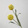 Simulación 2 cabezas bola de cebolla francesa diámetro 11cm bola de diente de león azul púrpura crisantemo decoración del hogar flor falsa comercio exterior