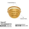 Anillo Abierto Curvo Convexo Estilo Europeo y Americano, Moderno y Versátil, Diseño Único para Mujeres, Anillo de Acero Inoxidable Personalizado
