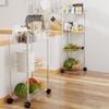 Carrito de almacenamiento con huecos para compras desbordadas, gran capacidad, estante de almacenamiento para dormitorio y baño, estante de almacenamiento multifuncional para cosméticos