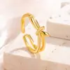 Anillo Trenzado de Doble Capa Ins de Moda Personalizado Estilo Coreano Anillo de Apertura Simple Ajustable Accesorios Transfronterizos Venta al por Mayor
