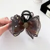 Pinza para el Cabello de Malla Dorada Estilo Hepburn para Mujer, Modelo Nuevo de Alta Gama 2026, Pasador para Recogidos en la Parte Trasera de la Cabeza, Pinza de Tiburón