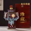 Jingdezhen Cerámica Frasco Casero Molde de Jarra de Vino Jarra de Vino Antigua 2.5kg Jarra de Vino Botella de Vino Pequeña Decoración Creativa