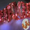 Luz de Cinta LED para Festival Navideño Cadena de Luces Intermitentes Luz para Caja de Regalo de Cumpleaños Gipsofila Iluminación Decorativa para Habitación y Armario