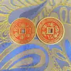 Pequeño Colgante Grueso Flor Fantasma Montaña Cinabrio Bagua Artesanías Taoístas Moneda Antigua de Cobre Colgante Estilo Popular Taoísta
