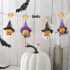 Decoração de Bar para Festa de Halloween Bandeira de Papel Morcego Abóbora para Crianças Bandeira de Corda Arranjo de Bar Bandeira Colorida Pendurada