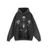 Suéter con capucha American Street Retro Moda Nacional Lavado Viejo para Hombre y Mujer oversize Hip Hop para Pareja Manga Larga