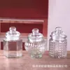 Frasco de Vidrio Sellado Transfronterizo Frasco de Vidrio para Velas Rayas Verticales Pequeñas Frasco de Almacenamiento Sellado Botella Transparente para Té y Dulces