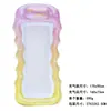 Silla Flotante Inflable Doble Arcoíris con Lentejuelas Transfronteriza para Adultos, Flotador de Natación, Cama Flotante Portátil para Agua