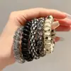 Goma para el pelo de cable de teléfono sin costuras para mujer, Cuerda para coleta alta, Goma elástica para el pelo, Alta elasticidad, Goma para el pelo duradera, Accesorio versátil para el pelo