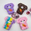 Bolsa de Monedas de Silicona Bolso Cruzado Infantil Bolsa de Silicona de Conejo Niñas de Moda Almacenamiento Billetera para Monedas Impermeable Portátil Mini