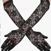 Ventas Directas de Fábrica Guantes de Encaje Transfronterizos Guantes de Encaje sin Dedos Estilo Largo Corto con Dedos Guantes de Novia de Verano Protección Solar