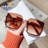 Gafas de Sol Retro Marrones de Media Montura Personalizadas para Mujer 2026 Nuevas Tendencia Estilo Coreano Gafas de Sol de Alta Gama Sin Gafas de Maquillaje para Hombre