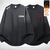 Sudadera de otoño e invierno para hombre, versátil, holgada, casual, moderna, de cuello redondo, con forro polar, elegante camisa básica