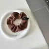 Scrunchie Artesanal de Novo Estilo, Elástico de Tecido Simples e Versátil para Cabelo, Prendedor de Rabo de Cavalo de Alta Elasticidade Estilo Coreano