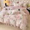 Faldón de Cama Grueso 100% Algodón Pieza Única Cálido Algodón Puro Cepillado Cubrecama 1.2m 1.5m Cama 1.8 Juego de Fundas para Colchón Otoño Invierno