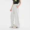 Pantalones Rectos para Chicas de Secundaria, Estilo Delgado de Verano, Talla Grande, Pantalones Deportivos de Punto Holgados, Pantalones Largos Casuales para Estudiantes