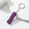 Amazon silbato de aleación de aluminio plano de alta frecuencia de doble tubo para supervivencia al aire libre moda colgante de llavero con incrustaciones de diamante