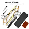 Tijeras Profesionales para Peluquería de Venta Caliente Transfronteriza en Acero Inoxidable Dorado y Plateado de 6 pulgadas para Uso en Casa, Tijeras Adelgazadoras