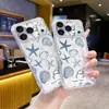 Estrella de Mar Concha Estilo Ins Japonés y Coreano Gama Alta Funda para Teléfono Iphone17 Apple 16Pro Modelo Nuevo Cubierta Completa Transparente 15
