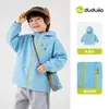 Chaqueta Softshell 3 en 1 Dudu's Kids para Niños, Chaqueta Impermeable para Exteriores Otoño/Invierno para Niñas, Top para Bebé