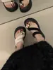Slippers for Women 2025 Summer New Fashion Versatile Metal Thick-Soled Comfortable Casual Flip-Flops