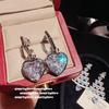 Joyas Estrellas Árbol de Navidad Pendientes de Gema Familia Rica Destello Dorado Diamante Pendientes de Gran Amor Combinación