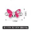Lote misto K branco de dupla suspensão borboleta gotejamento de óleo multicolorido pulseira de berloque pingente acessórios de colar DIY venda direta do fabricante