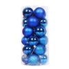 Decoración Navideña 3/4/6/8cm Paquete de 24 Bola de Navidad Adornos Navideños Bola Brillante Tipo Cubeta Bola de Plástico Galvanizado