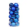 Bola Decorativa Navideña Transfronteriza 3/4/ 6/8cm Bola de Navidad Bola de Barril Colgante Bola de Plástico Chapado Colgante de Árbol de Navidad