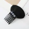 Herramienta Voluminizadora de Corona Alta Almohadilla Invisible para Flequillo Pinza para el Cabello para Mujeres, Peine Insertador de Raíz del Cabello de la Frente, Pinza para Flequillo con Pedrería Accesorio para el Cabello