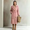 Ropa de mujer transfronteriza 2026 Sitio independiente de Amazon otoño e invierno nuevo abrigo casual estilo commuter con solapa larga para mujer