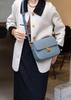 Bolsa Tofu Feminina 2025 Nova Primavera e Verão Textura de Alta Qualidade Estilo Ocidental Couro Genuíno Couro de Vaca Bolsa Feminina Ombro Crossbody Pequena Bolsa Quadrada