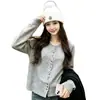 Cárdigan de punto versátil de un solo botón con diseño trenzado para mujer, nuevo diseño de otoño 2026, chaqueta suéter ligera