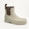 Botas de Chuva Chelsea de Alta Qualidade com Acabamento Fosco, Forro Quente Elástico, Botas de Chuva Femininas Modernas Moldadas por Injeção de PVC e Sapatos Aquáticos