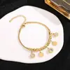 Nuevo Wholesale Transfronterizo de Joyería Lele Popular en Europa y América de Gama Alta Chapado en Oro de 18K Pulsera con Colgante Redondo de Zirconia para Mujer