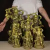 Figura de latón puro de Zhao Gongming Decoración del hogar Hogar Wu Cai Shen Estatua de Zhao Gongming Dios de la Riqueza de las Cinco Direcciones Regalo de Apertura