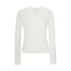 Mai* Cardigan Fresco de Verano Gris Suéter de Punto Nuevo para Mujer Verano 2026 Top Elegante