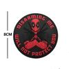Parche de Tela Bordado para Brazo Anime Esfuerzo MÁXIMO Parche de Velcro Deadpool